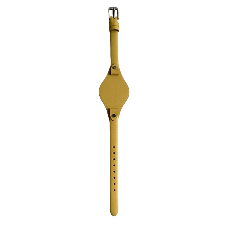 Bratara ceas Cyrax, compatibila ceas Fossil ES, 8 mm, din piele, Galben antichizat