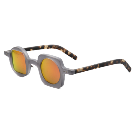 Ochelari soare retro cu toc, polarizati, portocaliu, 35x29x145