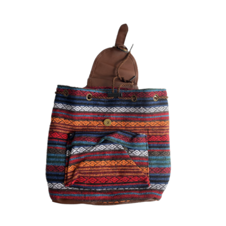 Rucsac dama, material textil, portocaliu, 25cm x 25cm x 15cm