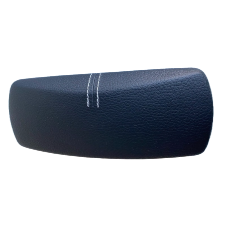 Toc ochelari piele ecologica, 16 x 6.5 x 4.5 cm, negru