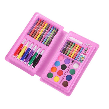 Set 42 Piese de Pictura si Desen, Cyrax, Tip Penar, Model Pisicuta, 24.3 x 13 x 3 cm, Roz