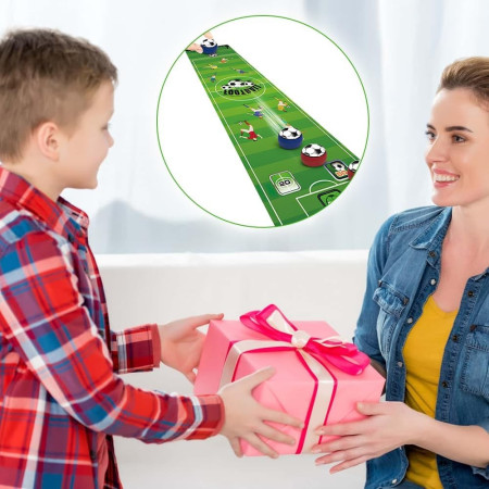 Joc Interactiv, Cyrax, Covor de Fotbal 90 x 20 cm, 1-4 Jucatori, +5 Ani, 6 Mingi Incluse, Verde