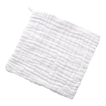 Prosop Absorbant, Cyrax, din Bumbac, 6 Straturi, 30 x 30 cm, Alb