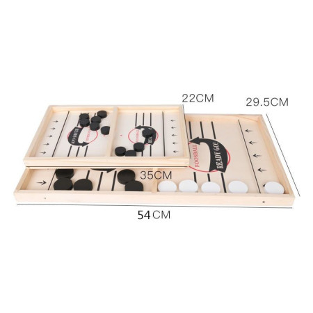 Joc Fooseball Interactiv, Cyrax, Tip Hockey pe Gheata, din Lemn, 10 Piese de Joc, +4 Ani, 35 x 22 cm, Multicolor