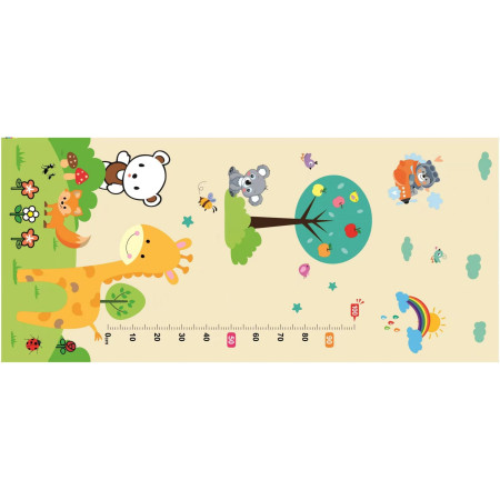 Covoras pentru Copii, Cyrax, cu 2 Fete, Model ZOO/Ursulet, din XPE+PE, Impermeabil, Antiderapant, Protectie Termica, +3 Luni, Pliabil, 150 x 200 x 1.5 cm, Multicolor