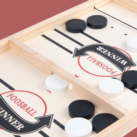Joc Fooseball Interactiv, Cyrax, Tip Hockey pe Gheata, din Lemn, 10 Piese de Joc, +4 Ani, 35 x 22 cm, Multicolor