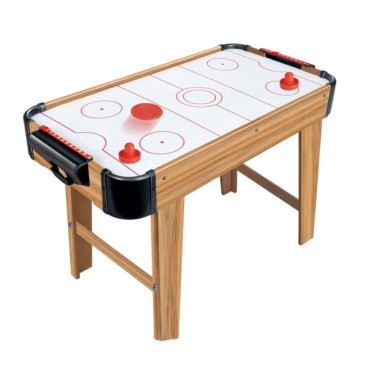 Masa Air Hockey Graffiti cu Picioare Lungi, Cyrax, Lemn, 2 Pucuri, Tabela Scor, 2 Impingatoare, 76x38x61 cm, Maro