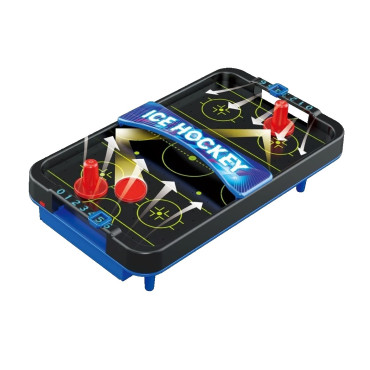 Masa Ice Hockey, Cyrax, cu Tabela de Scor, 2 Pucuri, din ABS, pentru Adulti/Copii +5 Ani, 28 x 8 x 16 cm, Negru