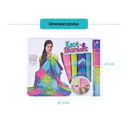 Set de creatie DIY Cyrax, patura pentru tesut si tricotat, multicolor
