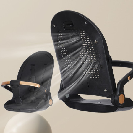 Carucior Sport Cyrax 3in1, 6-36 Luni, Reversibil, Pliabil, Tavita pentru Masa, Pozitie de Somn, Centura de Siguranta, Roti 360, Suport Pahar, Copertina pentru Soare, 32x63x95cm, Maro Model Carouri