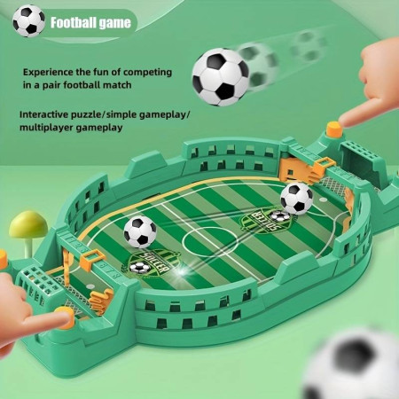 Fotbal de Masa Interactiv pentru Copii, Cyrax, cu 2 Mingi Incluse, Tabela Scor, 22.8x12x4 cm, Verde