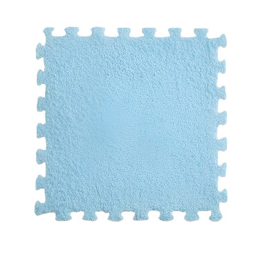 Set 10 Piese Covor tip Puzzle, Cyrax, Spuma EVA, Pufos, 30 x 30 x 1 cm, Baby Blue