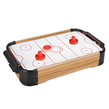 Masa Air Hockey Graffiti fara Picioare, Cyrax, Lemn, 2 Pucuri, Tabela Scor, 2 Impingatoare, 57x31x9.5 cm, Maro