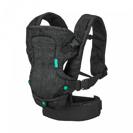 Marsupiu Ergonomic Cyrax, 4 in 1, Multifunctional, 4 Pozitii, 6-36 Luni, 3.5kg - 15 kg, Negru