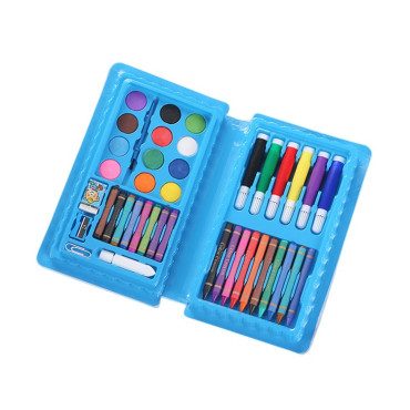 Set 42 Piese de Pictura si Desen, Cyrax, Tip Penar, Model Elefant, 24.3 x 13 x 3 cm, Albastru