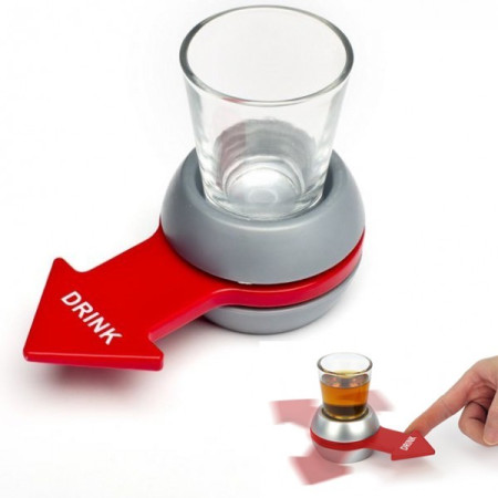 Joc de baut Drink Spin Cyrax, 10.3 x 11.5 cm, Pahar de Shot din Sticla, gri
