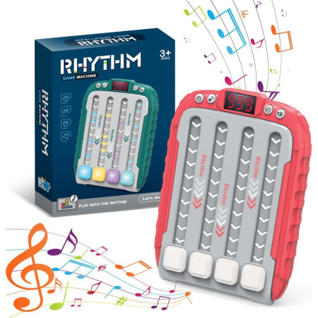 Jucarie Interactiva, Cyrax, Joc Rhythm, +3 Ani, din ABS, 6 Niveluri, 15 x 3 x 11 cm, Functie Muzicala, Rosu