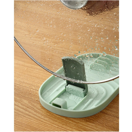 Suport Pliabil, Cyrax, pentru Capace, Linguri, Multifunctional, Plasare pe Blatul de Bucatarie, 11.5 x 18 x 2.2 cm, Roz
