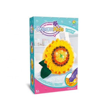 Cyrax Set creatie perna pentru copii, Dream Kids, Floarea Soarelui