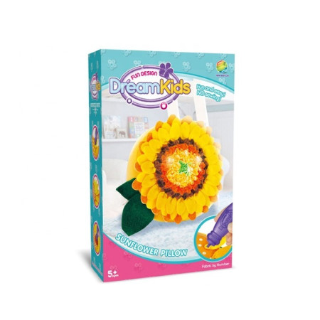 Cyrax Set creatie perna pentru copii, Dream Kids, Floarea Soarelui