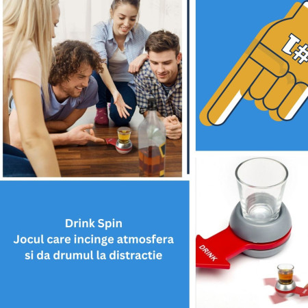 Joc de baut Drink Spin Cyrax, 10.3 x 11.5 cm, Pahar de Shot din Sticla, gri