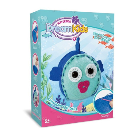 Cyrax Set creatie perna pentru copii Model 2, Dream Kids, Peste