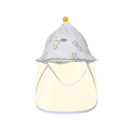 Palarie de Protectie pentru Bebelusi, Cyrax, Model Ratuste, Pescareasca, de Primavara si Toamna, cu Masca si Fermoar, 48 cm, pentru 6-12 Luni, Alb