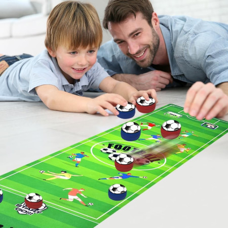 Joc Interactiv, Cyrax, Covor de Fotbal 90 x 20 cm, 1-4 Jucatori, +5 Ani, 6 Mingi Incluse, Verde