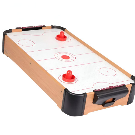 Masa Air Hockey Graffiti fara Picioare, Cyrax, Lemn, 2 Pucuri, Tabela Scor, 2 Impingatoare, 76x38x9 cm, Maro