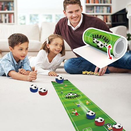 Joc Interactiv, Cyrax, Covor de Fotbal 90 x 20 cm, 1-4 Jucatori, +5 Ani, 6 Mingi Incluse, Verde