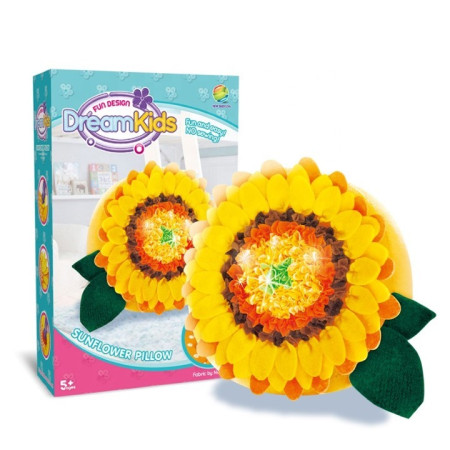 Cyrax Set creatie perna pentru copii, Dream Kids, Floarea Soarelui
