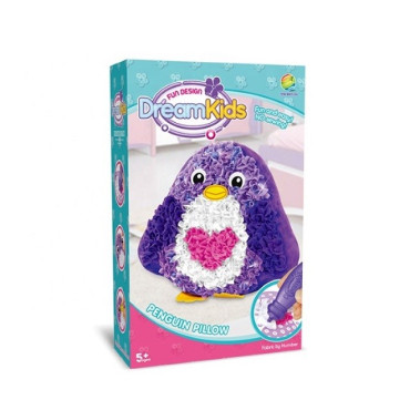 Cyrax Set creatie perna pentru copii, Dream Kids, Pinguin