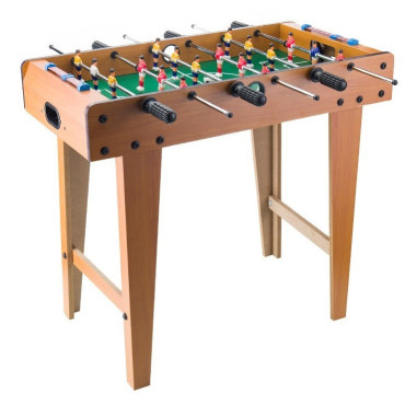 Masa de Fotbal cu Teren si 18 Jucatori Cyrax, 6 Manere, cu Tablou pentru Scor, din Metal, Lemn si ABS, 69 x 36.5 x 61 cm, cu Picioare, pentru copii/adulti