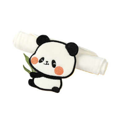 Prosop Absorbant, Cyrax, din Bumbac, pentru Bebelusi, 19x28 cm, Model Panda, Alb