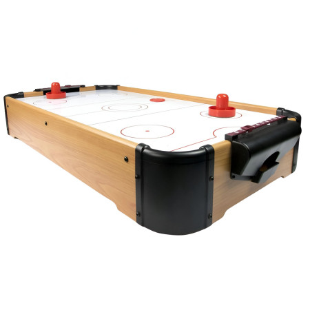 Masa Air Hockey Graffiti fara Picioare, Cyrax, Lemn, 2 Pucuri, Tabela Scor, 2 Impingatoare, 76x38x9 cm, Maro