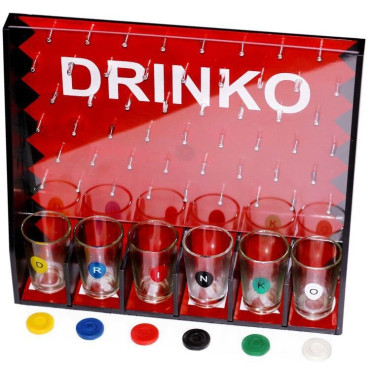 Joc de Baut Gravitational Cyrax, pentru Petreceri, Interactiv, pana la 6 Jucatori, Pahare de Shot Incluse, 25.5 x 6.7 x 27.5 cm, Rosu